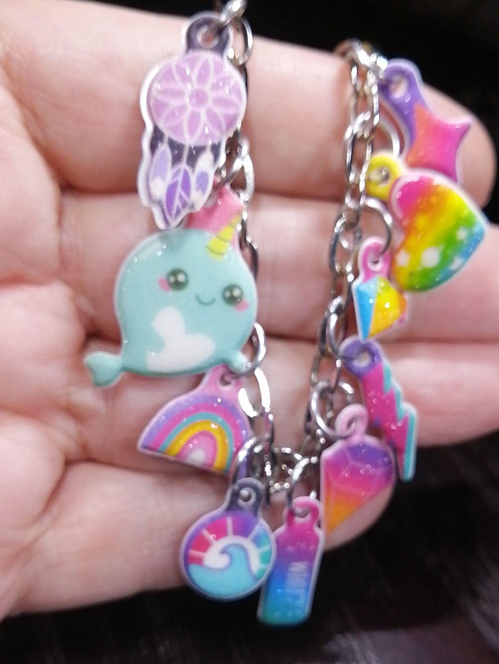 Kids Rainbow Charm Bracelet - Multi-Color